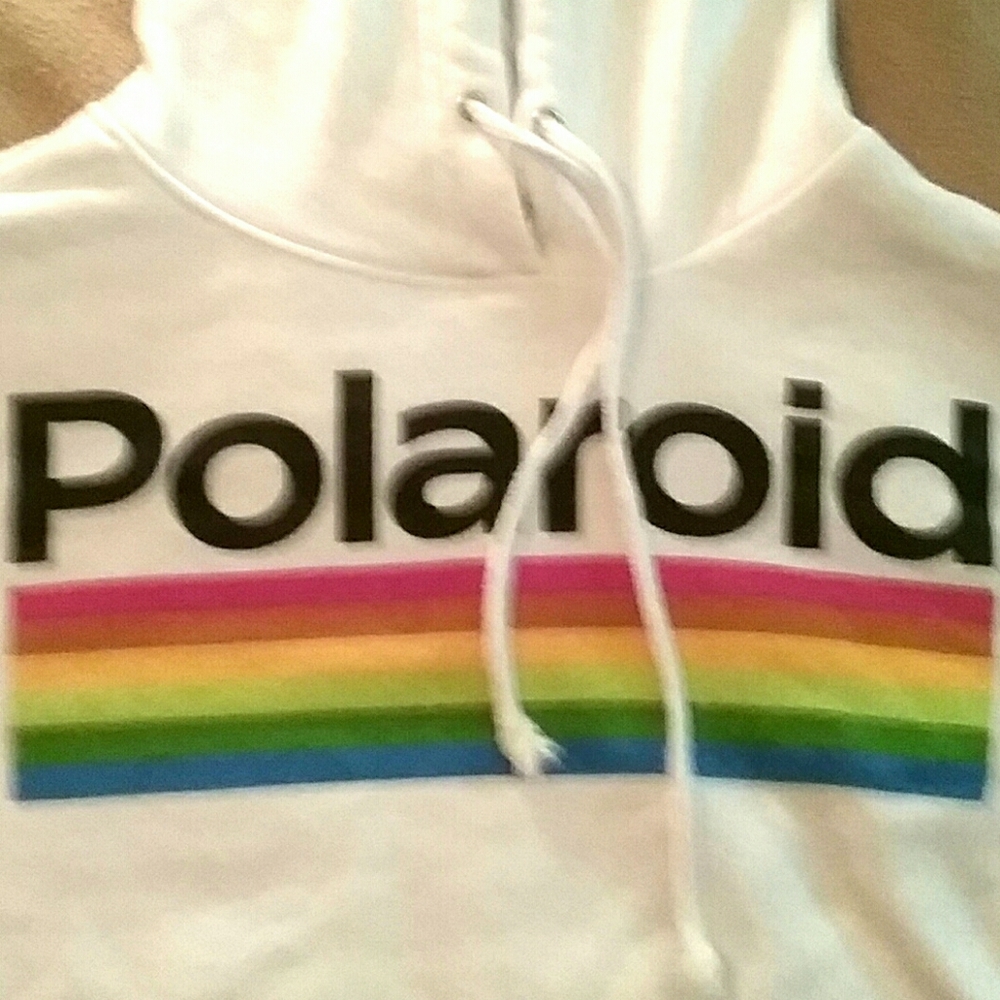 Polaroid cropped hoodie